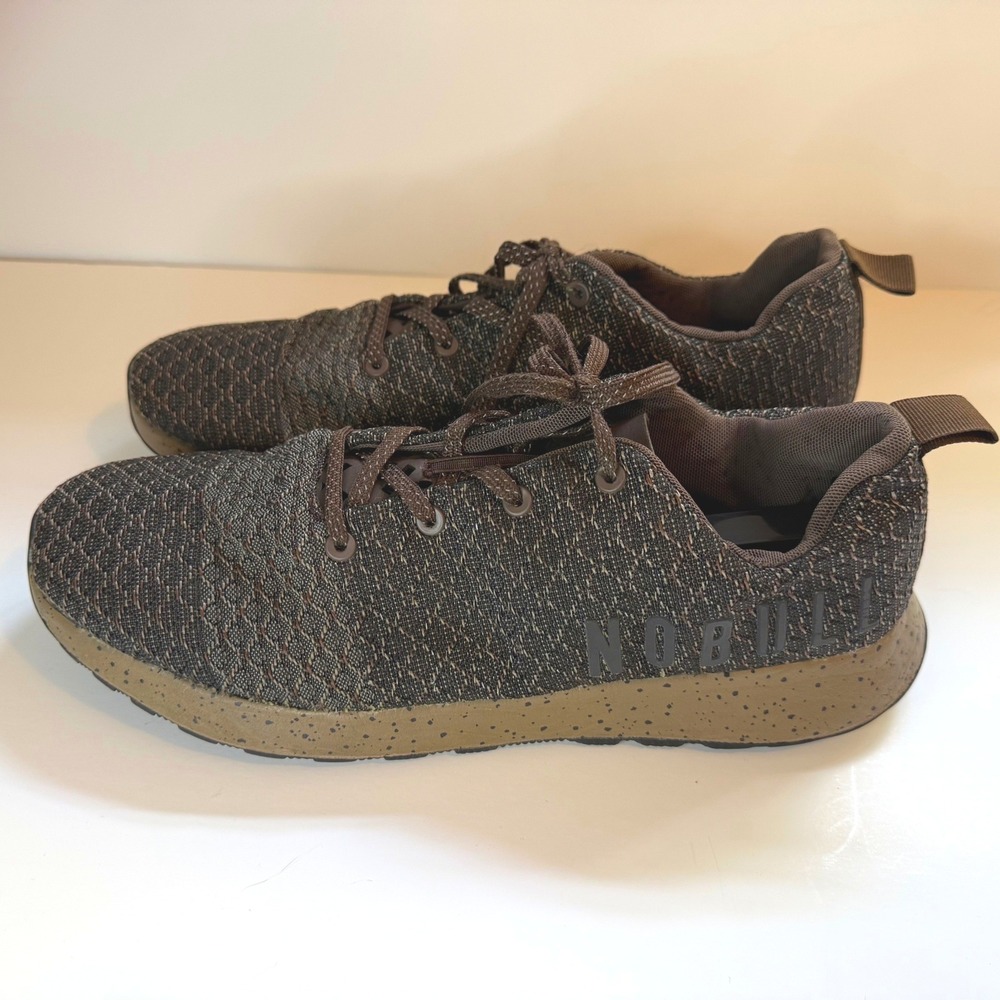 NOBULL KNIT Runner Men 11 Brown Speckled Sole Crossfit Training Shoes Sneaker